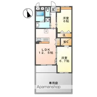 LA MAISON DU REVE (ラ・メゾン・デュ・レーヴ)【1階】の間取り