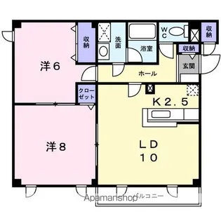 パークハイツ612【2階】の間取り