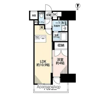 プレール・ドゥーク亀戸Ⅵ【11階】の間取り
