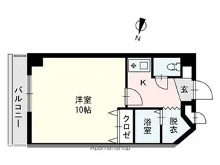 岩保ビル比恵【6D号室号室】の間取り