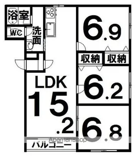 マウントヒル919【3-B号室】の間取り