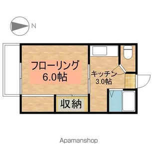 ハイツ西中田【201号室】の間取り