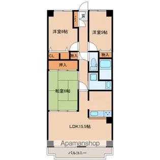 ラスティコート南仙台【7階】の間取り