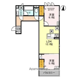 リヴェール・パルコ【1階】の間取り