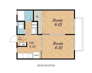 滋賀県愛知郡愛荘町市【アパート】の間取り