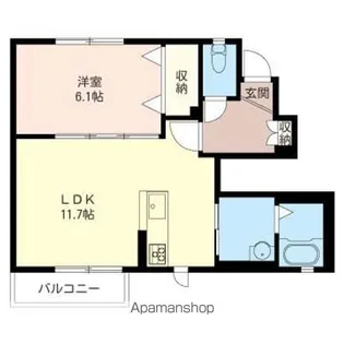 メゾンドソーレ【102号室】の間取り