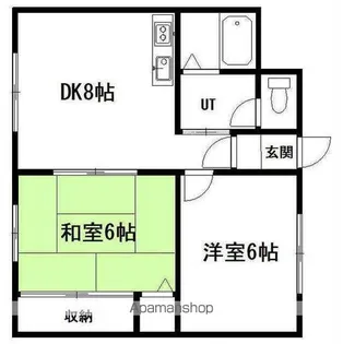 かばさわハイツ【202号室】の間取り