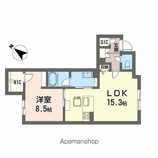シャーメゾンプレミア鹿児島駅前【1階】の間取り