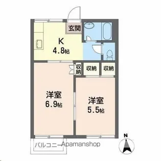 ドミール大樹【203号室】の間取り