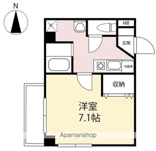 アクシオス中新町【7階】の間取り
