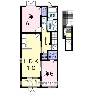ホワイトパレス【2階】の間取り