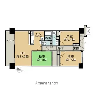 ライオンズマンション北四番丁【2階】の間取り
