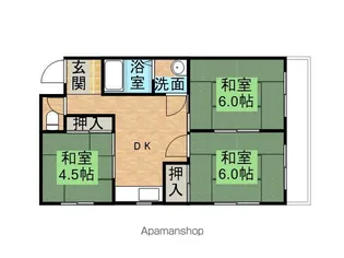 日高マンションⅡ【2-7号室】の間取り