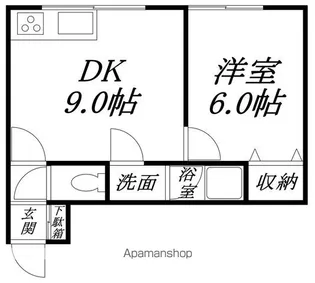 サンクスロード【203号室】の間取り