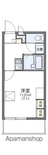 レオパレスマリオン【2階】の間取り