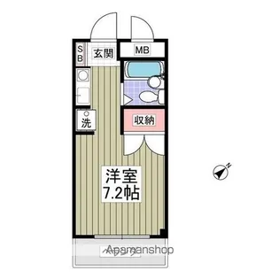 1Rの間取り画像