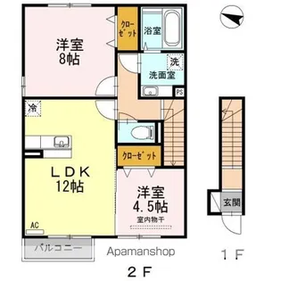 ジュネス アビタシオン【2階】の間取り