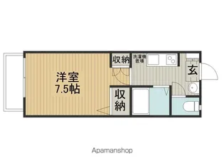 ハイツアローアイランドA棟【A210号室】の間取り