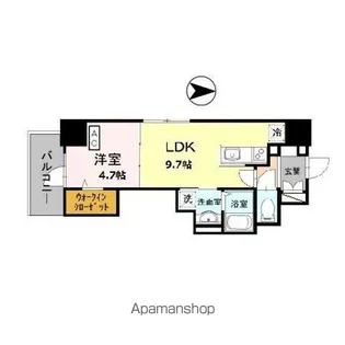 D’TOWER 城北【7階】の間取り