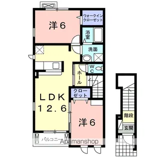エスポワール B【2階】の間取り