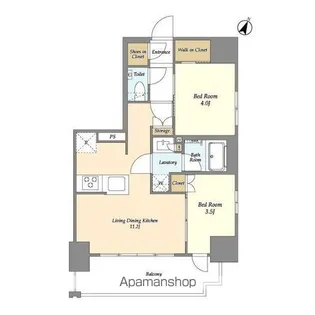 プライマル千葉駅前【14階】の間取り