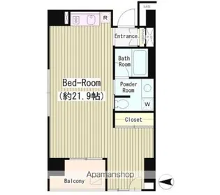 LA・RES西麻布【7階】の間取り