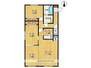 アビタあかしやⅡ【303号室】の間取り