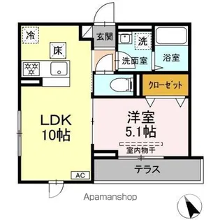 シャルマン【101号室】の間取り