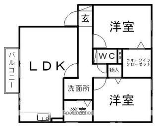シャトーエレガン A【2階】の間取り