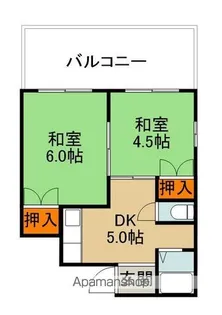 マンション大隅【4階】の間取り