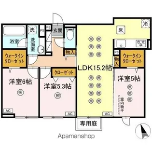 トリシア寺塚【1階】の間取り