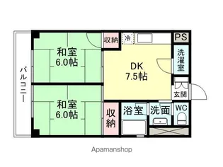 グランドハイツ清水【205号室】の間取り