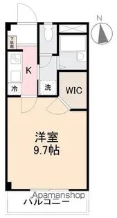 フォブールTROIS栗林【202号室】の間取り