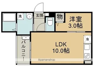 JACK MATOBA Ⅱ【1階】の間取り
