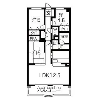 クレストヒルズ東山【2階】の間取り