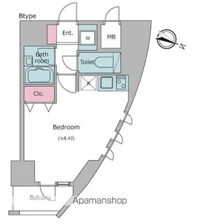 レジディア東品川【2階】の間取り