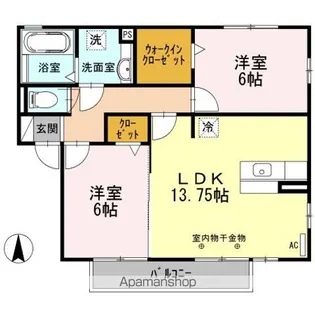 アムール丹陽【2階】の間取り