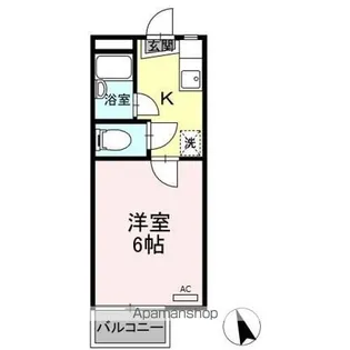 奥田アパートメントII【2階】の間取り