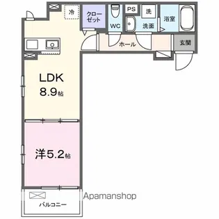 グラース【3階】の間取り