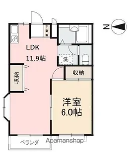 1LDKの間取り画像