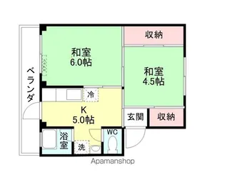 ベルク堀切2号棟【204号室】の間取り