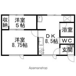 コーポつかさ【202号室】の間取り