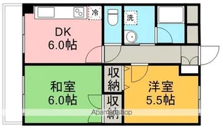 マンション稲穂【5階】の間取り