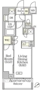 ORSUS清澄白河リバーフロント【1階】の間取り