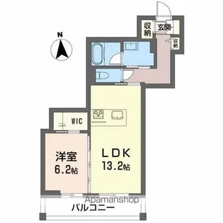 べレオガーデンズ弥右衛門【3階】の間取り