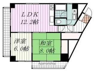 チュリス松山【3階】の間取り