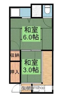 ミズイロハイツ【2階】の間取り