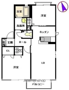 フォーレスM Ⅱ棟【2階】の間取り