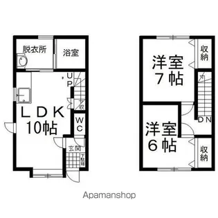ファミール錦9号棟【1階】の間取り