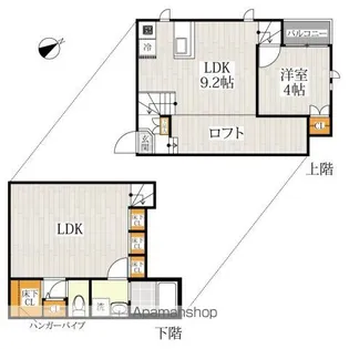 CB柏KAJIN【105号室号室】の間取り